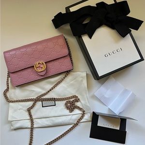 Gucci Guccissima Icon Chain Wallet